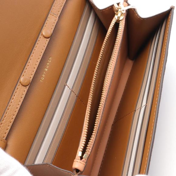 Tory Burch ROBINSON Shoulder Bag Leather Women's Brown 146367202 - Picture 4 of 5